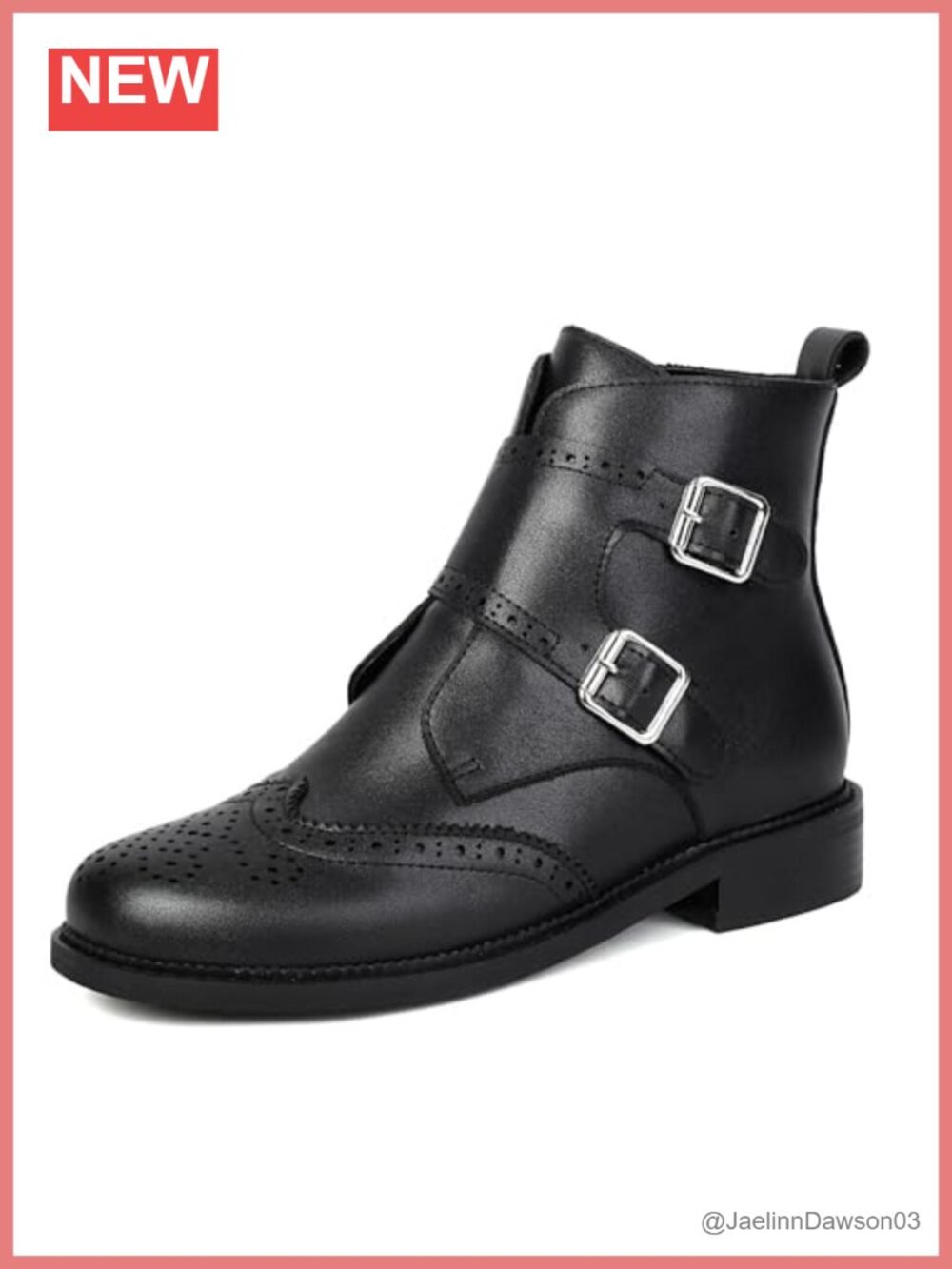 Women's Chelsea Ankle Boots Wingtip PU Leather Low Heel